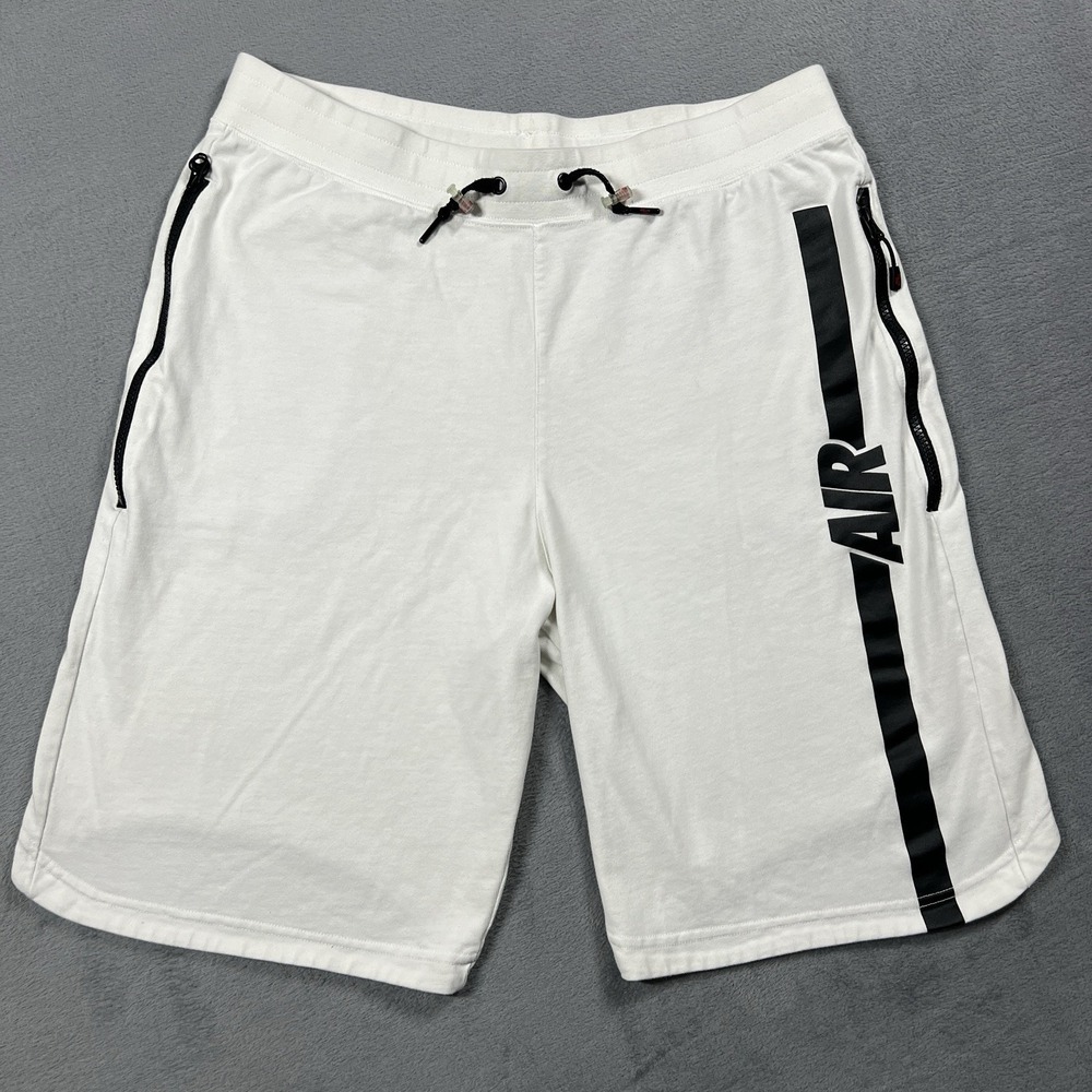 Nike Shorts Mens XL White Air Pivot V3 10" Basketball Zip Pockets Drawstring